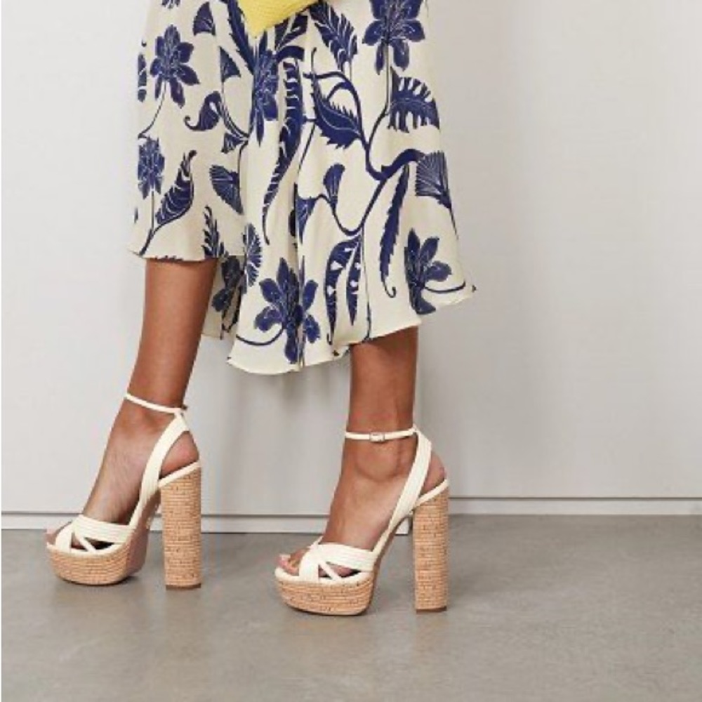 Aquazzura Sundance Platform Cream - 38.5- SOLD OUT